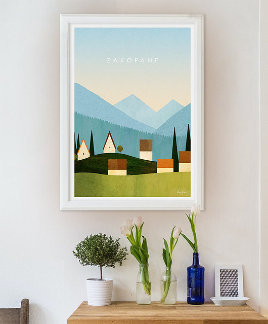 plakaty Plakat Zakopane - domki w górach