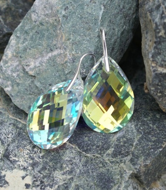 big crystal earrings shewas