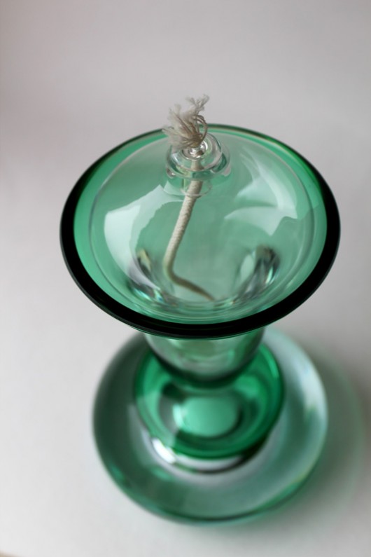 świecznik na olejki ZIELONY Borowska Glass Design