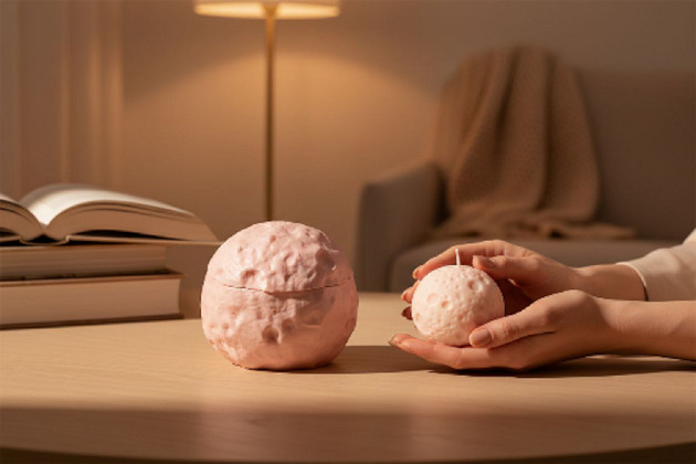 świeczniki i świece Zestaw księźycowy Pink Silence perfumowany