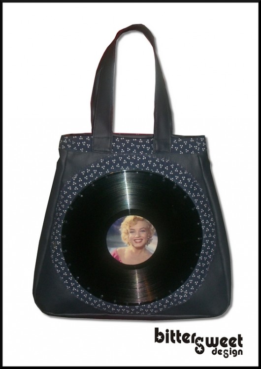 Marylin w kropkę - torba z płytą winylową bittersweet design