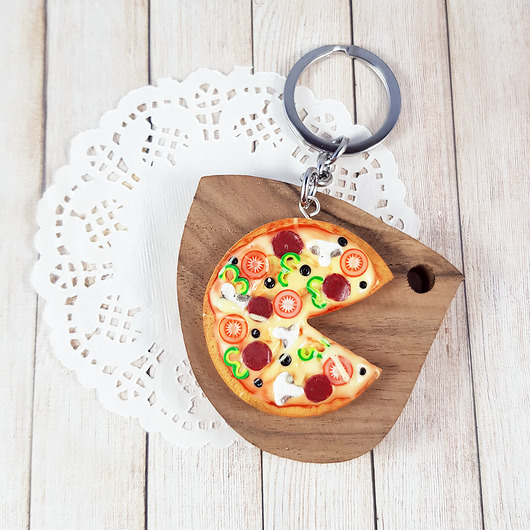 Pizza brelok dla niego lub dla niej Lemon Lovely