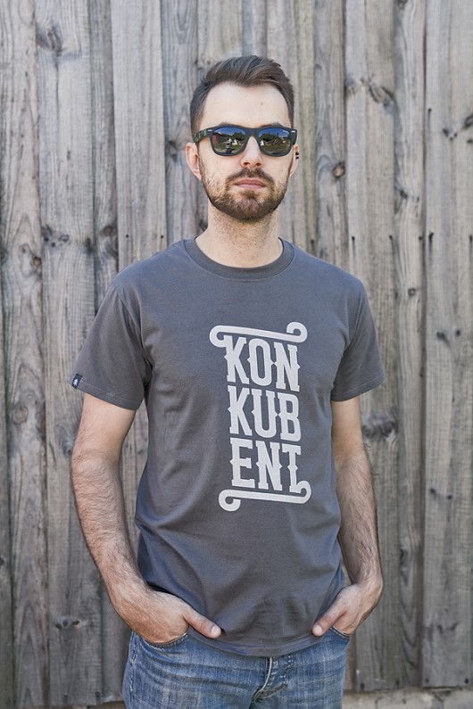 T-shirt KONKUBENT (grafitowy) RUNO
