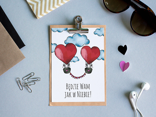 Kartka Ślubna "Jak w Niebie" Joanna Klupś