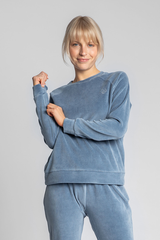 Welurowa bluza-niebieska(LA-011) LaLupa