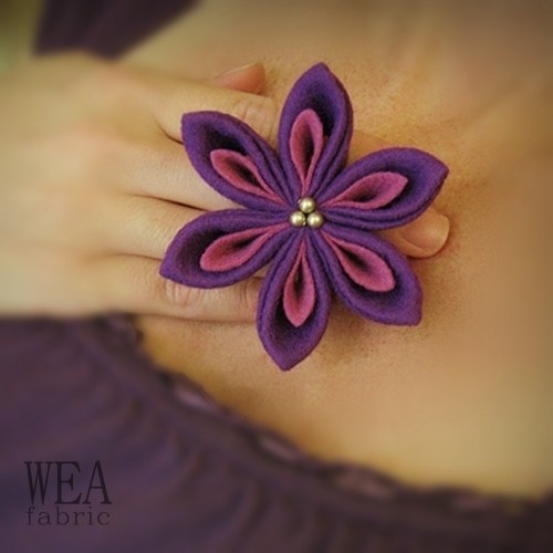 Rozeta Fioletowa WEAfabric