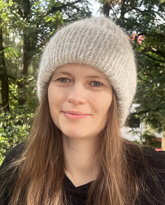 czapki damskie Jesienna czapka Dimma z alpaki i merynosa szara