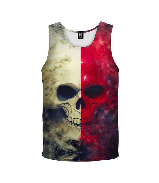 t-shirty dla dziewczynki Bokserka Top Girl DR.CROW White Red Skull