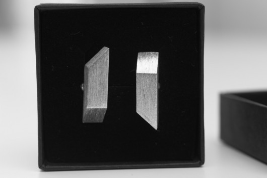spinki do mankietów srebrne giga-mikrony Daria Siwiak Jewellery