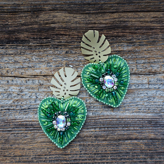 kolczyki soutache Kolczyki Monsterowe serce