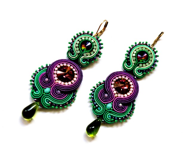 kolczyki soutache Sutaszowe kolczyki AUREL