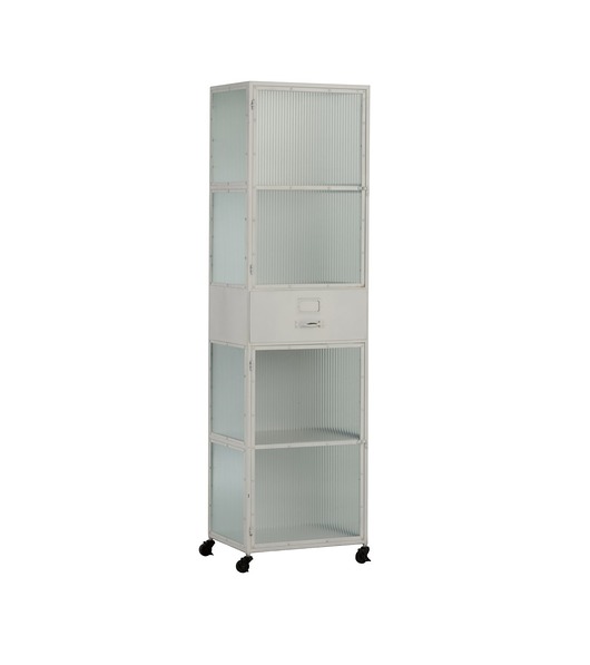 Witryna słupek Metal na kółkach 183x51x40 cm Home Design