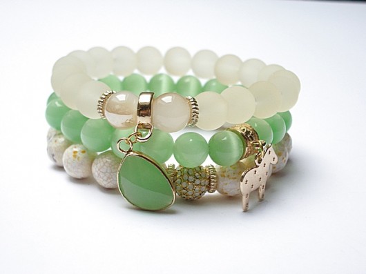 Ivory and light green  /11-2014/ - set KiKa pracownia