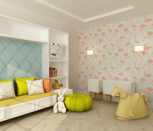 Tapeta Flamingi Polly Pattern