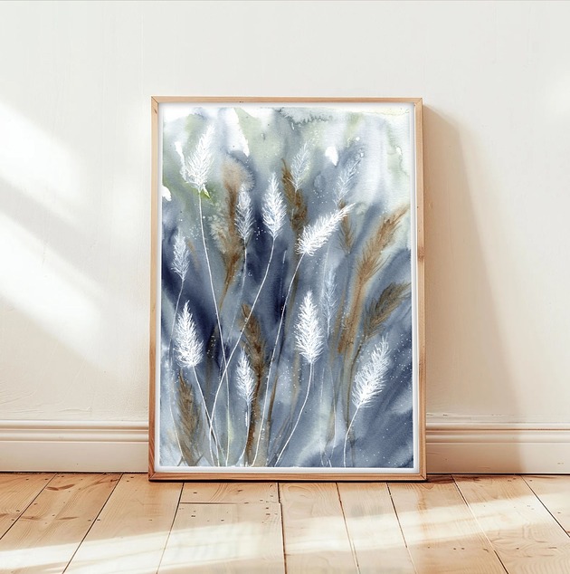 obrazy Oryginalna akwarela. Trawy  A4
