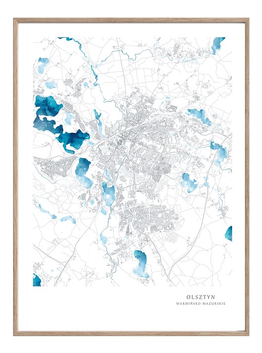 plakaty Polska Olsztyn / plakat mapa