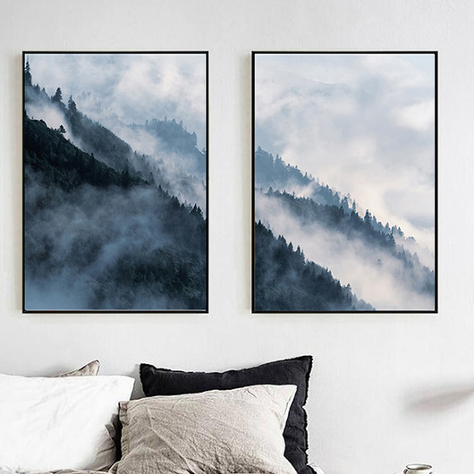plakaty Zestaw dwóch plakatów GÓRY I MGŁA