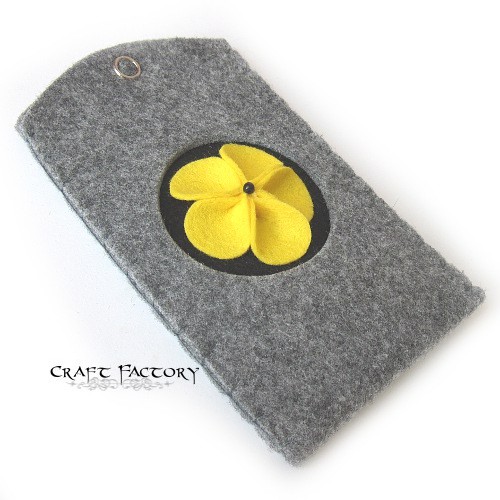 Yellow Pop in Black - etui Craft Factory