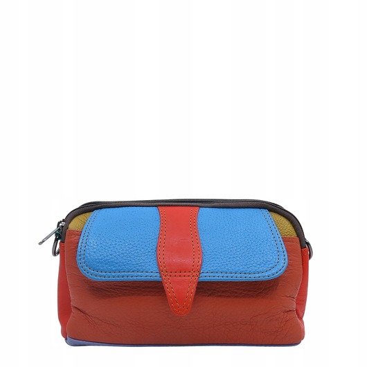 torby na ramię Torebka damska skórzana kolorowa pojemna zero waste ze skrawków OLIVKA