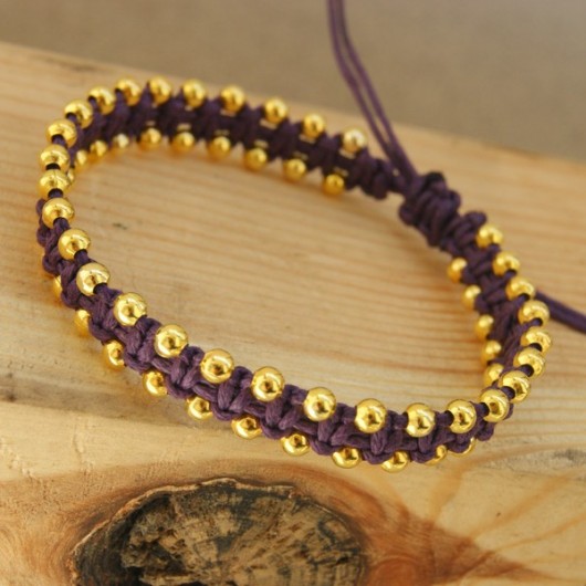 Gold  macrame - fiolet SHEandHE