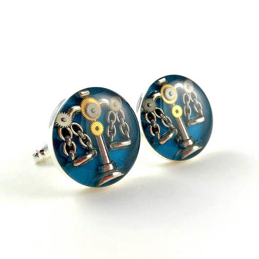 spinki do mankietów SPINKI prawnik - Dla radcy prawnego (blue)