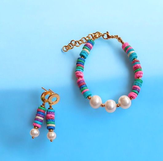 komplet biżuterii RAZEM TANIEJ! bransoletka i kolczyki SUMMER collection