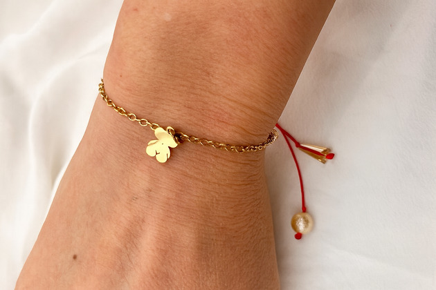 bransoletki na sznurku Bransoletka szczęścia czerwony sznurek z rogami