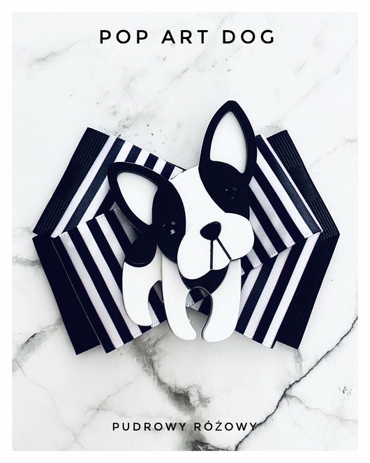 broszki Kolekcja Pop Art Dog Brosza z Buldogiem  1 szt