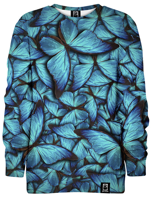 bluzy dla chłopców Bluza bez kaptura Chłopiec DR.CROW Motyle Blue
