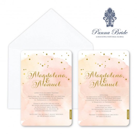 Zaproszenia Ślubne Golden Dot Panna Bridette