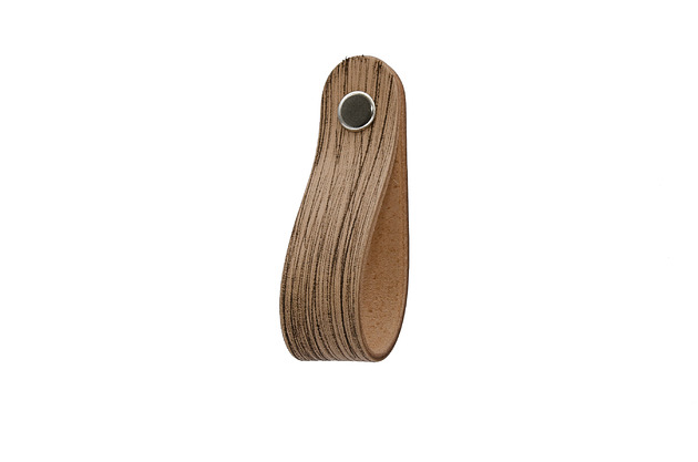 gałki do mebli Skórzany uchwyt meblowy COLORISO BROWN WOOD