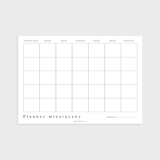 Planner miesięczny A4, Minimalism Joanna Klupś