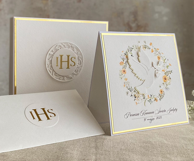 kartki na komunię Kartka na komunię z pudełkiem i kopertą, 76G