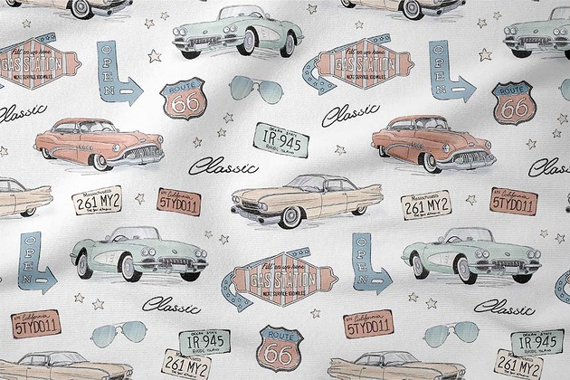 Kocyk 220x120 Vintage Car Nuva