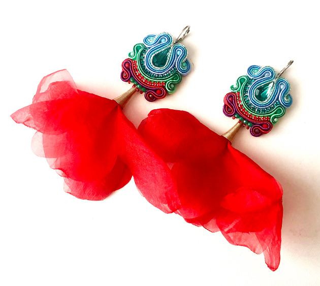 kolczyki soutache Sutaszowe kolczyki MONASTIR