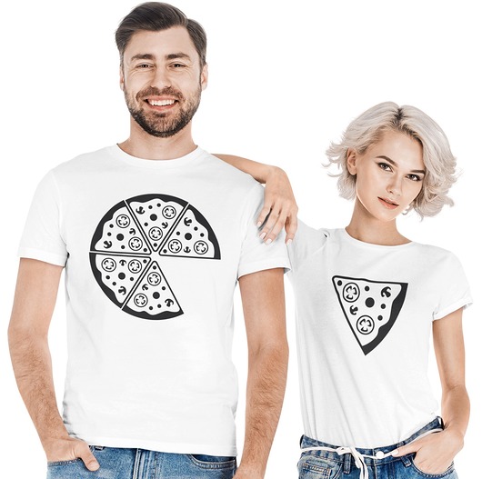 koszule damskie  Koszulki dla pary pizza