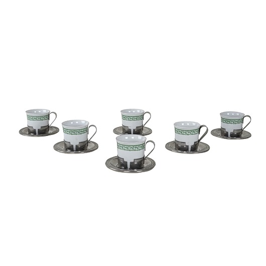 filiżanki Komplet filiżanek do espresso, włoski design, lata 80, produkcja: Włochy