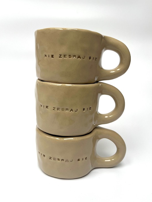 kubki Kubek z brzydkim napisem NIE ZESRAJ SIE 200 ml