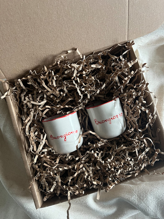 kubki Zestaw prezentowy 2 kubki na espresso BUONGIORNO