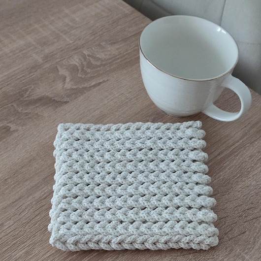 podkładki do kuchni Podkładka szydełkowa pod kubki 16cmx16cm