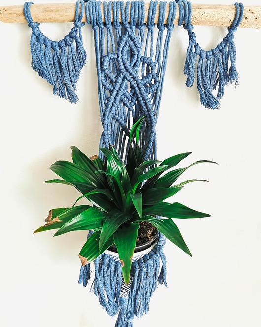Kwietnik wiszący na sznurku Minimalistyczny Hygge Macrame