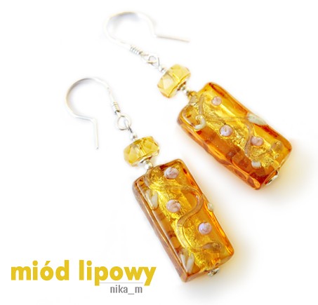 KOLCZYKI - miód lipowy nika