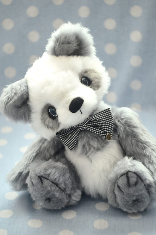 Hand made, Miś panda- Odo, szyty ręcznie, 30cm,  przytulmisie