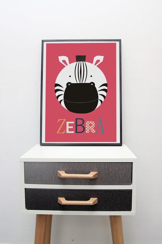 plakat ZEBRA Cytryna design