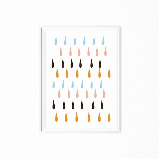 Plakat dla dzieci Krople myscandi