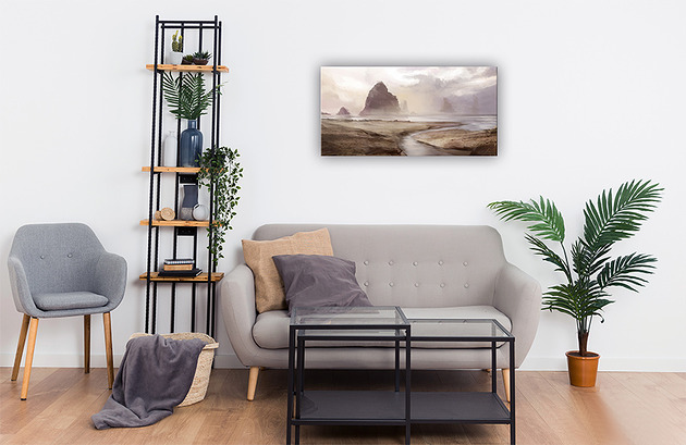 obrazy Obraz - Mgliste wybrzeże - wydruk na płótnie