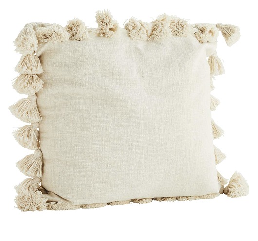 Poszewka na poduszkę biała 65cm frędzle Home Design