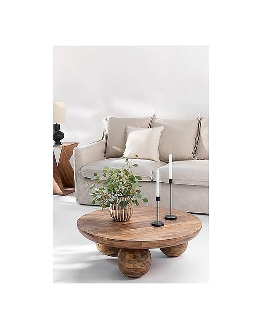 stoliki kawowe Stolik Kawowy Stolik z Drewna Mango Balls Naturalne Drewno