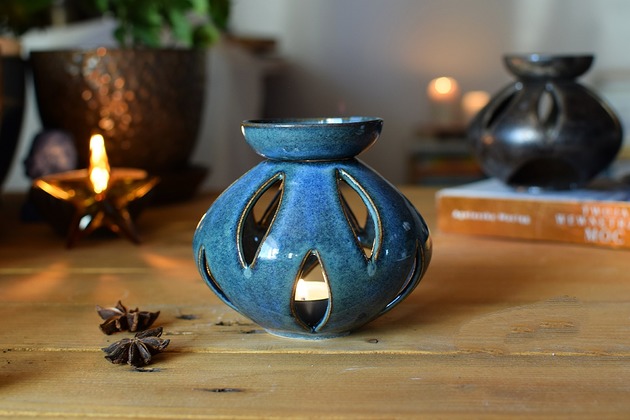 świeczniki i świece Kominek do wosku ceramiczny Morski