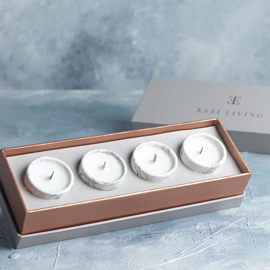 świeczniki i świece Zestaw 4 świeczek Sun & Caramel